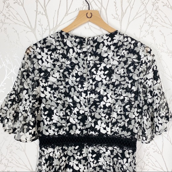 CeCe by Cynthia Ruffle Lace Alayna Floral Dress 4 - Picture 6 of 12